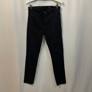 AG Adriano Goldschmied The High Rise Stevie Ankle Dark Blue Slim Denim Jeans 26R